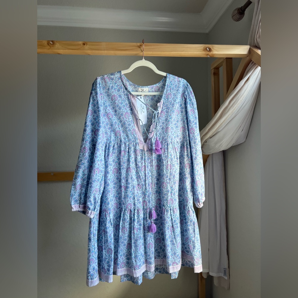NWT Binding Energies Floral Mini Dress with Tassels Size XS